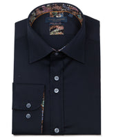 Long Sleeve Cotton Navy Shirt